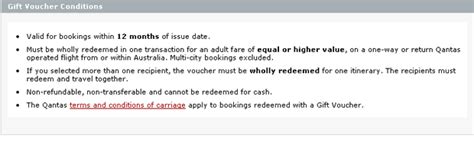 qantas gift voucher terms and conditions